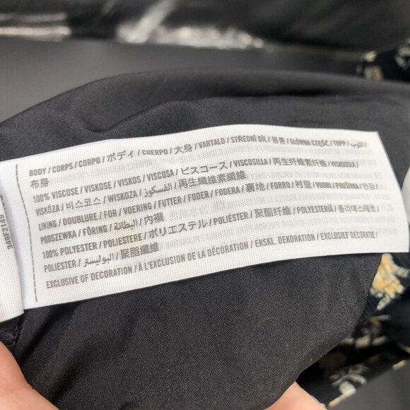 Hollister Women Floral Wrap Ultra High-Rise Skort M Black & Yellow Preppy Ruffle - Picture 7 of 10